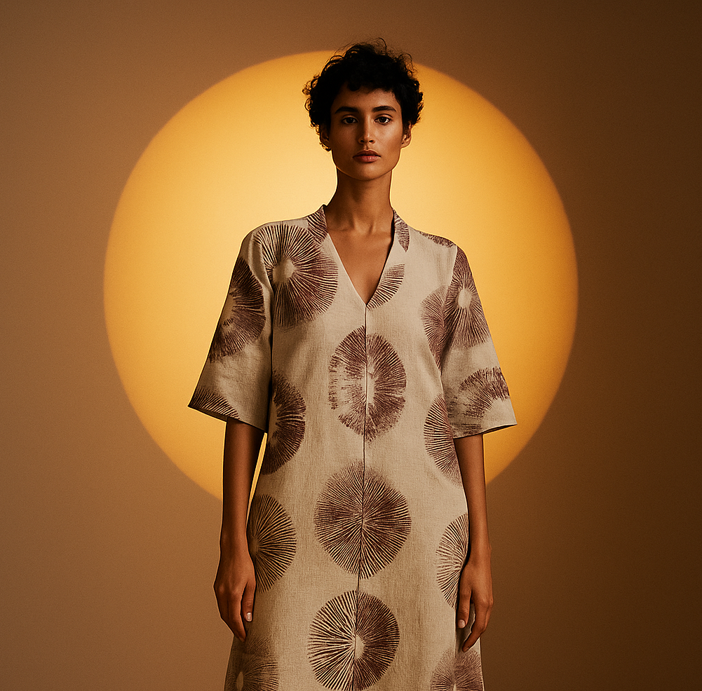 Slow Fashion Spotlight: Sustainable Neutral-Toned Dress for the Modern Wardrobe