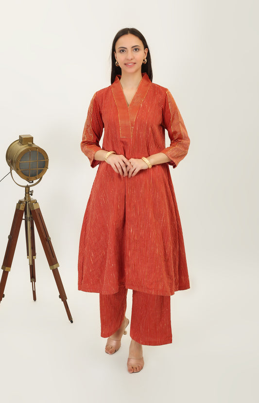 BHOOMI: Handwoven Bhagalpuri silk kurta set - SIMPLY KITSCH