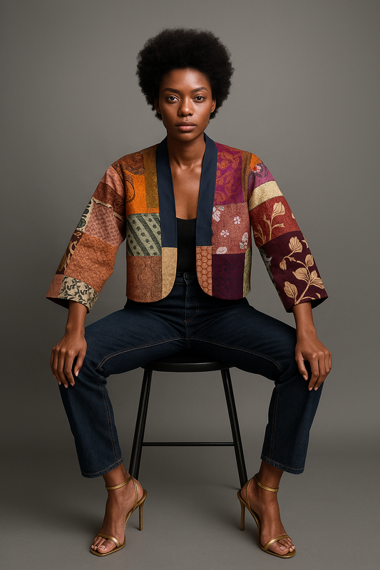 CHITKI: Colorful Patchwork Jacket - SIMPLY KITSCH