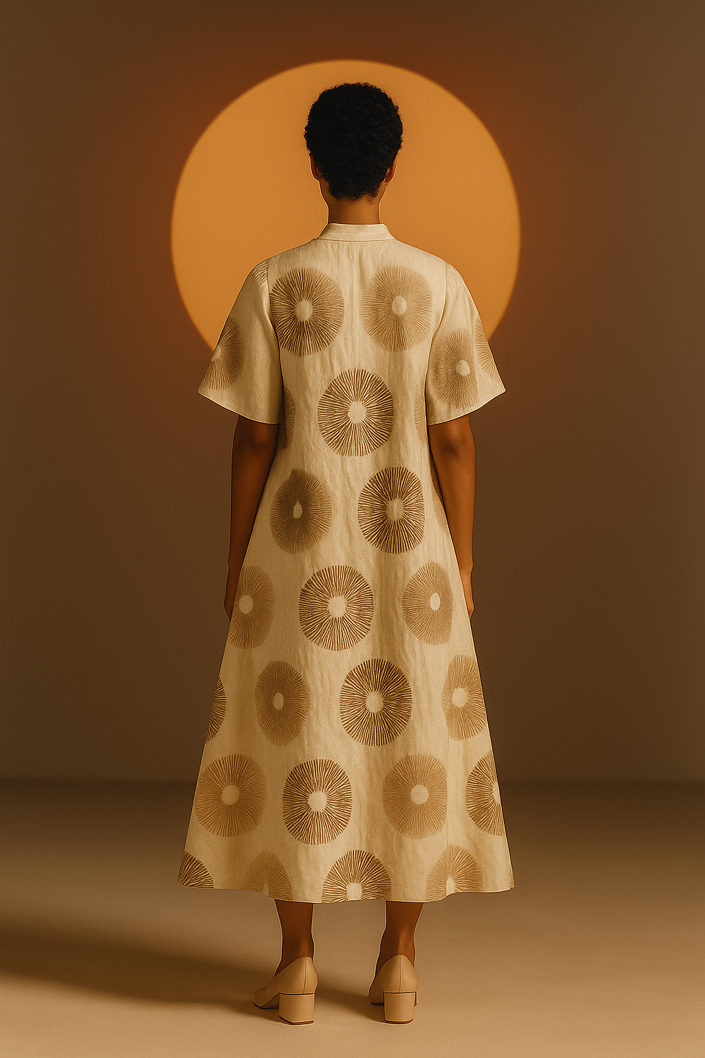 CHELSE: Hand Printed Midi Dress - SIMPLY KITSCH