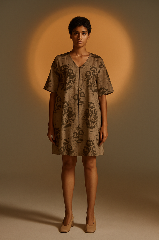 NADIA: Boho Printed Short Dress - SIMPLY KITSCH