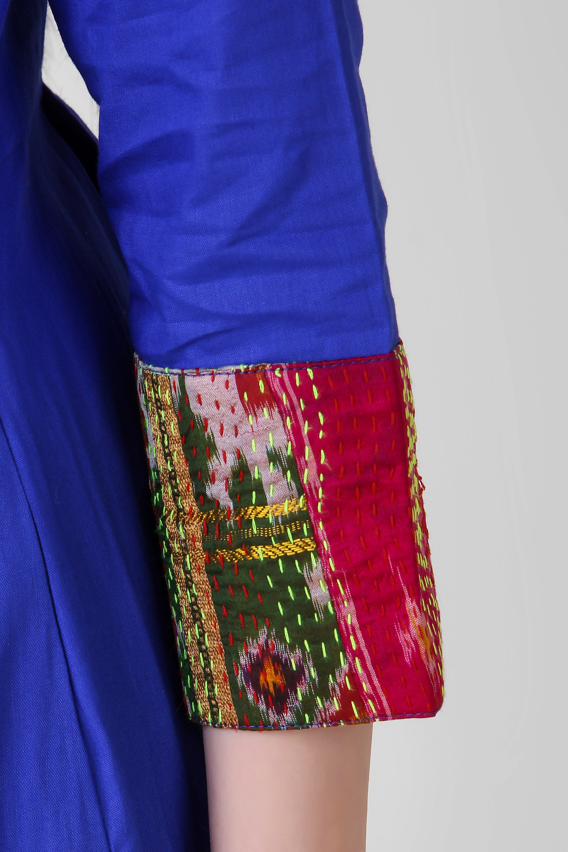 NEEL: Vintage silk kantha patch cotton dress - SIMPLY KITSCH
