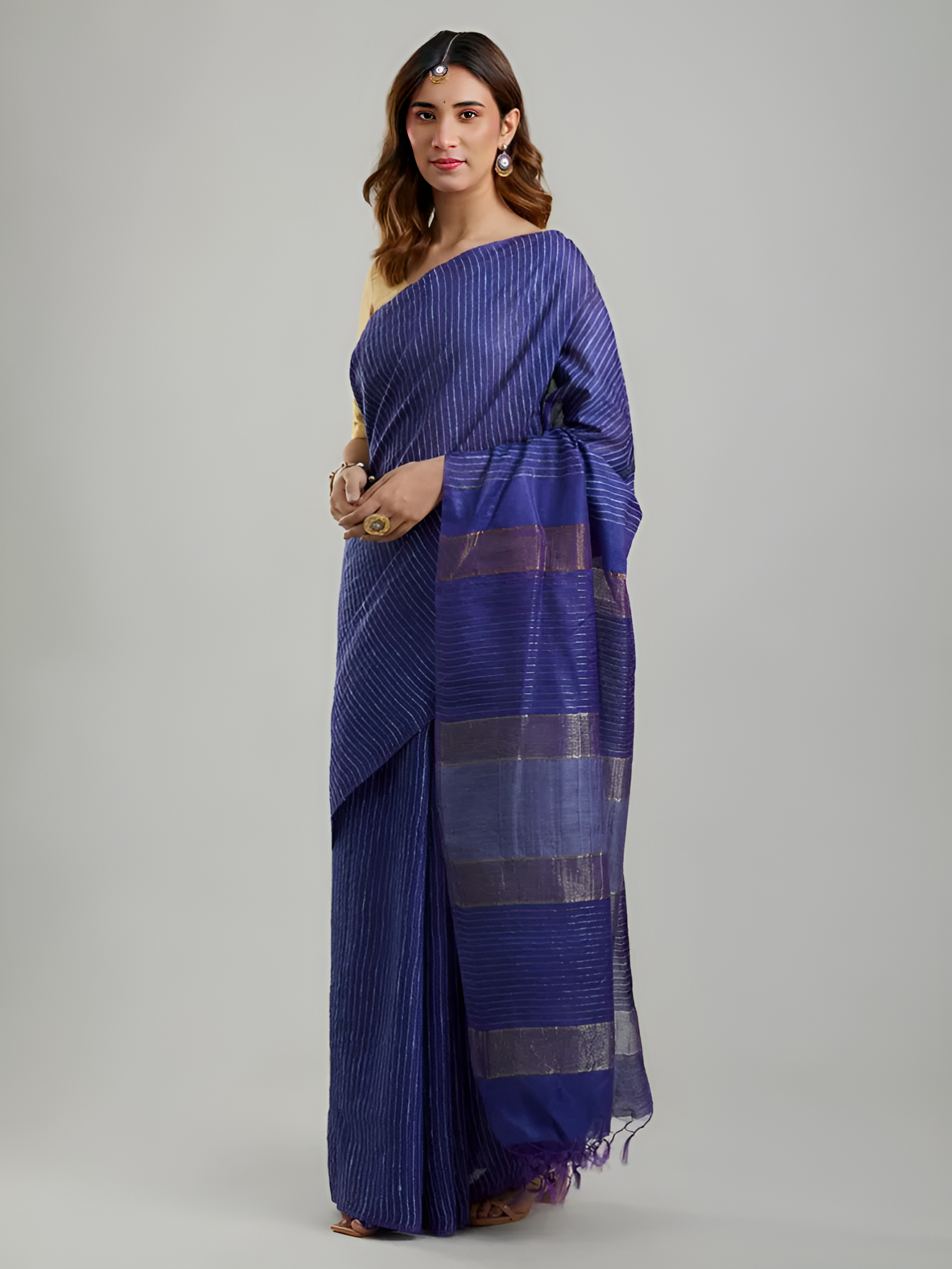BAHAAR: Handwoven Bhagalpuri silk zari saree - SIMPLY KITSCH