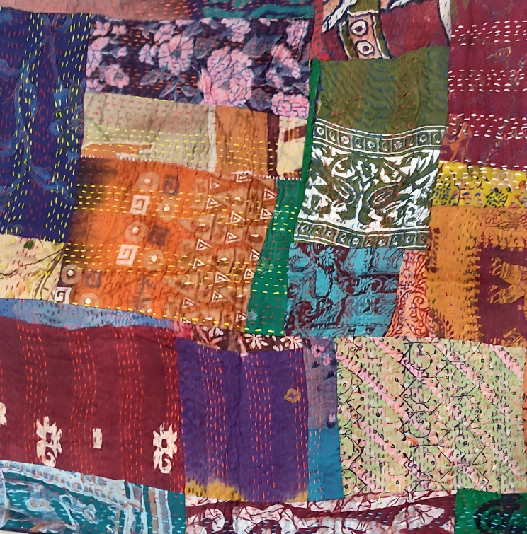 UNNAABI: Vintage silk kantha patch blouse - SIMPLY KITSCH