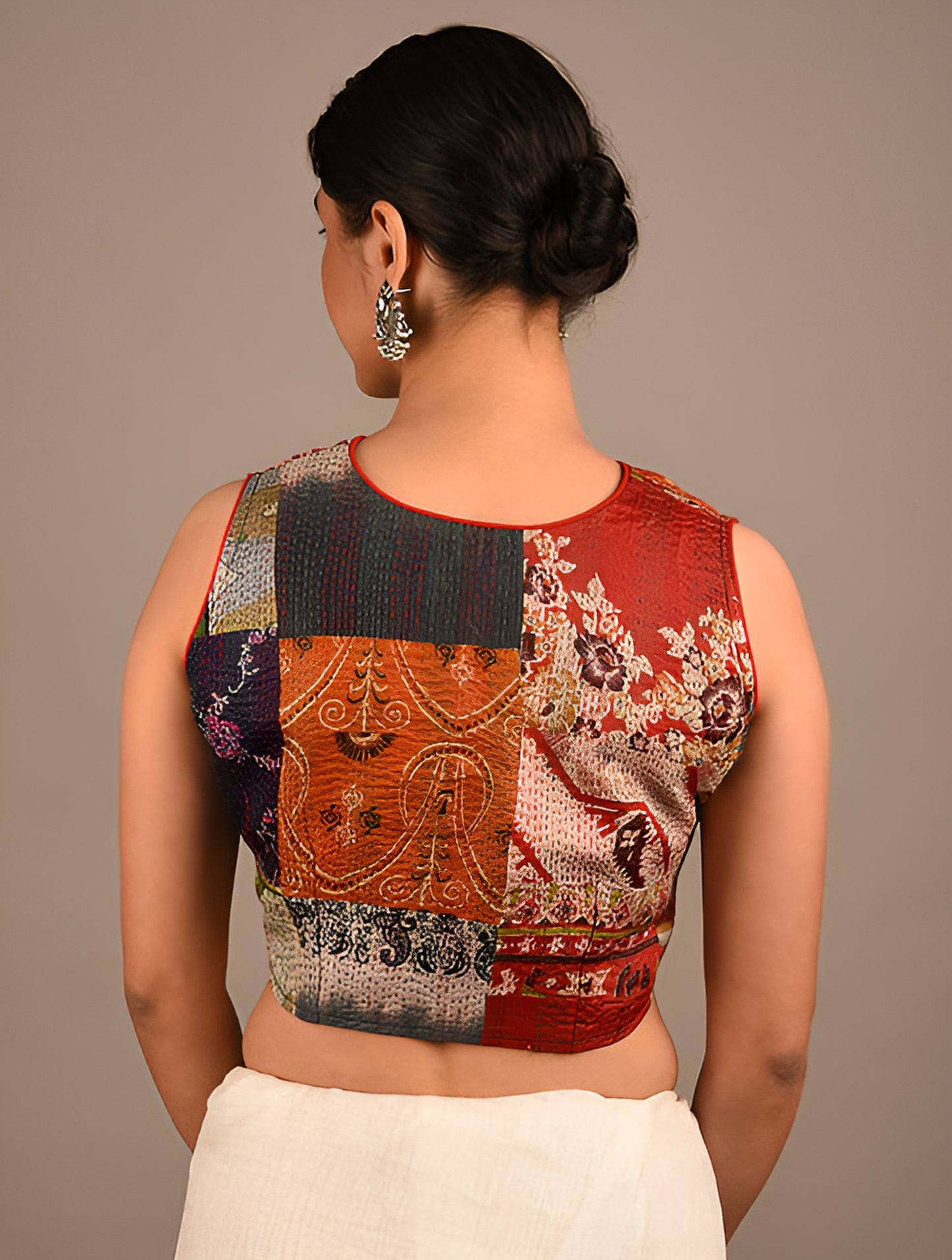 KOTI: Authentic Vintage Indian Silk Kantha Blouse - SIMPLY KITSCH