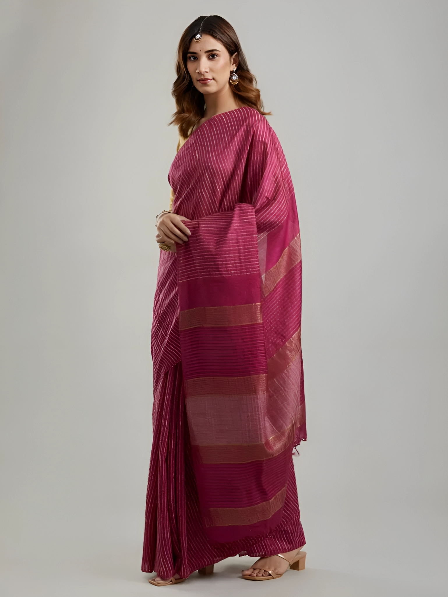 DHARA: Handwoven Bhagalpuri silk zari saree - SIMPLY KITSCH